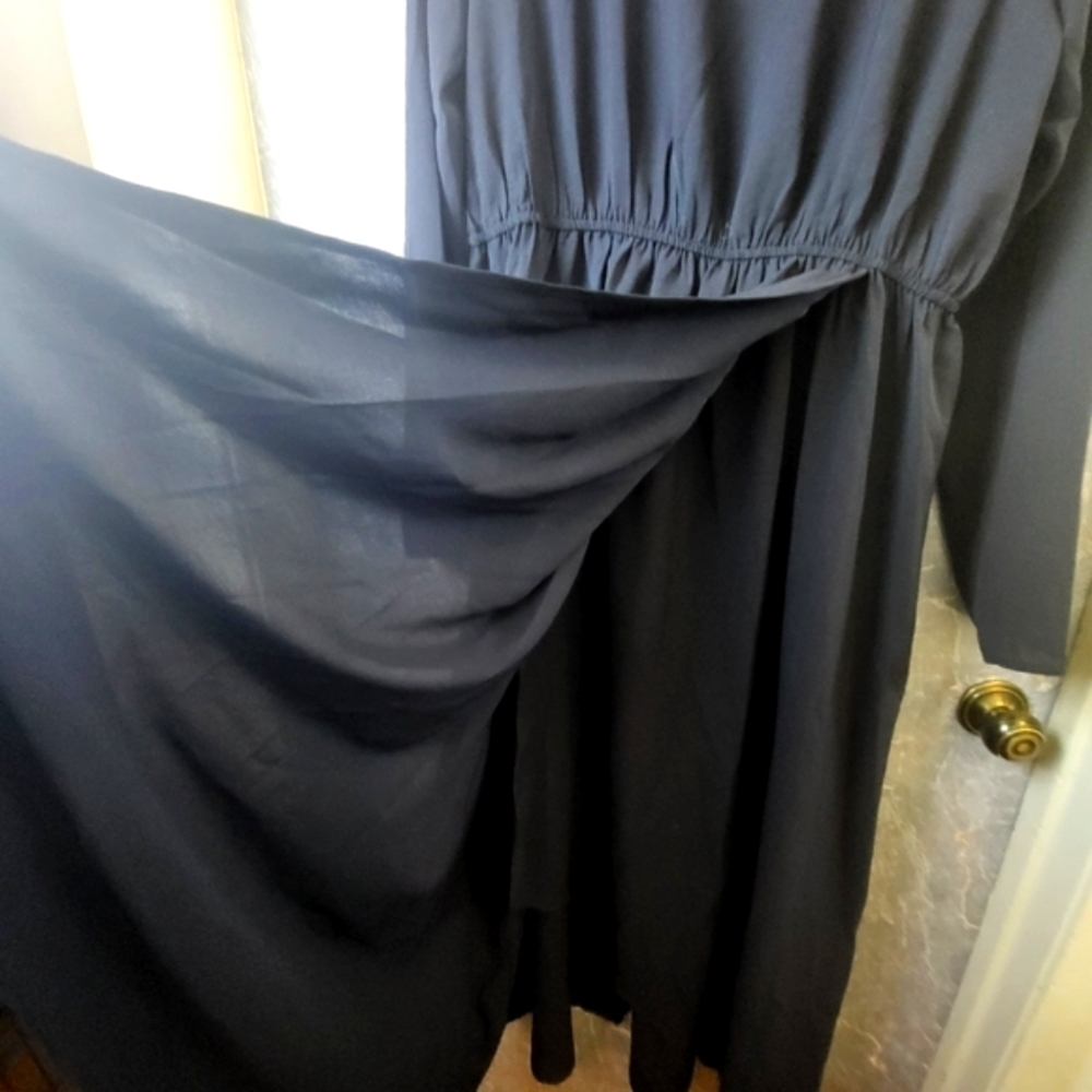 Plus Size‎ Black Chiffon Dress,Party Out On The Town, Size 2X